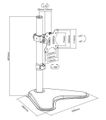 Neomounts FPMA-D550SBLACK/Držák displeje/na stůl/13-32"/stojan/VESA 100X100/nosn. 8kg/černý Držák, VESA, stolní, pro 1 plochý monitor, úhloprícka 13"-32", náklon, otácení, rotace, nosnost 8kg, cerný