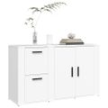 vidaXL Komoda biela 100x33x59,5 cm spracované drevo