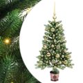 vidaXL Vianočný stromček s 150 LED-i so stojanom Zelená 90 cm PE