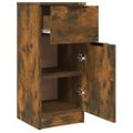 vidaXL Komoda dymový dub 30x30x70 cm spracované drevo
