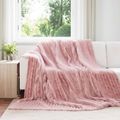 vidaXL Prikrývky na hodenie 6 ks Ružová 240 x 220 cm 8.76 kg Flís