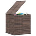vidaXL Záhradný úložný box z polyratanu 100x97,5x104 cm hnedý