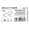 Stierač FLAT BULK (HOOK) 17"/430 mm