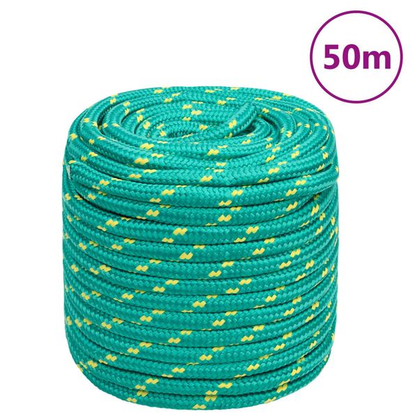 vidaXL Lodné lano zelené 16 mm 50 m polypropylén
