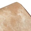 vidaXL lavička 40 x 30 x 45 cm Skutočná koža Hnedá a biela