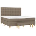 vidaXL Posteľný rám boxspring s matracom sivohned 180x200 cm látka