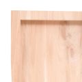 vidaXL Stolová doska 200x40x(2-4) cm neošetrený dubový masív