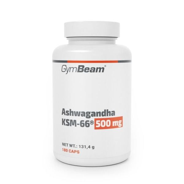 Ashwagandha KSM-66® 500mg - GymBeam, 180 kaps.