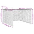 vidaXL Garáž na robotickú kosačku béžová 86x90x52/57 cm polyrattan