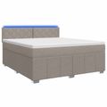 vidaXL Posteľ boxspring s matracom Sivohnedá 160 x 200 cm Látka
