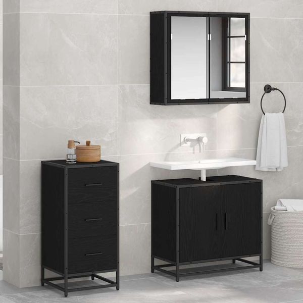 vidaXL Servírovacia skriňa Čierny dub 35,5 x 35 x 76 cm