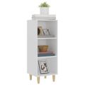 vidaXL Komoda biela 34,5x32,5x90 cm spracované drevo