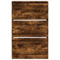 vidaXL Botník dymový dub 80x21x125,5 cm spracované drevo