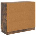 vidaXL Servírovacia skriňa Dymový dub 89 x 34,5 x 77 cm