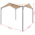 vidaXL Béžový oceľový altánok/prístrešok/stan, 3x3 m