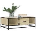 vidaXL Konferenčný stolík dub sonoma 100x57x35 cm kompozit.drevo a kov