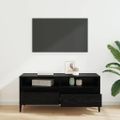 vidaXL TV skrinka so zásuvkou Čierny dub 100 x 34,5 x 44,5 cm