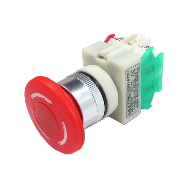 Havarijné tlačidlo červené LAY37 6A 250V OFF-ON/ON-OFF