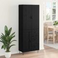 vidaXL Highboard 2 ks Čierny dub 69,5 x 34 x 180 cm Kompozitné drevo