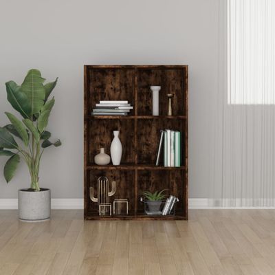 vidaXL Knižnica/komoda dymový dub 66x30x98 cm spracované drevo