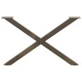 vidaXL Nohy konferenčného stolíka v tvare X, 2 ks, prírodná oceľ, 70 x (42-43) cm, oceľ