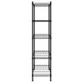 vidaXL Regál s 5 policami 90x35x180 cm čierny 250 kg