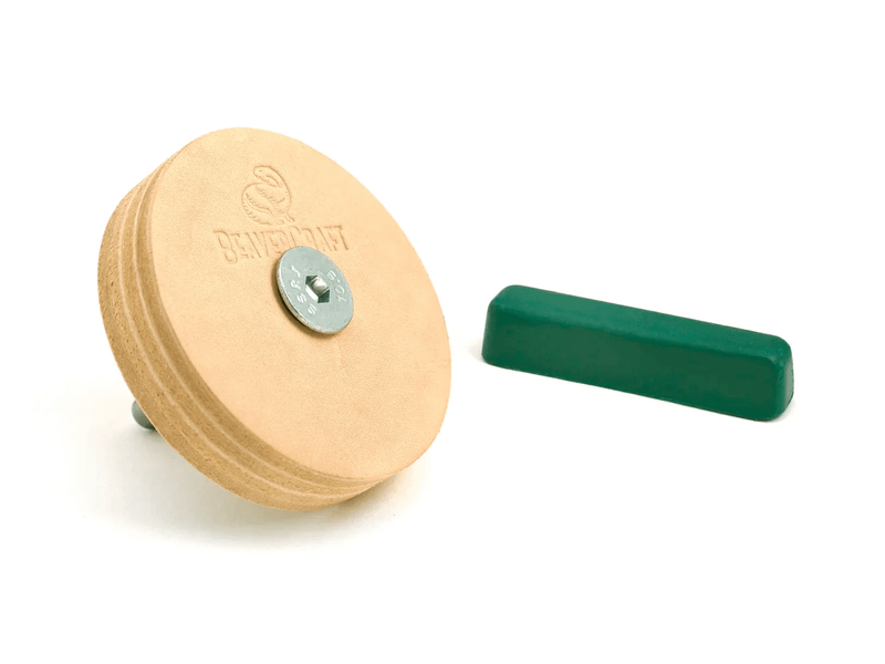 PW1 Beavercraft Leather Honing Wheel with P01 polishing compound