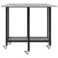 vidaXL Skladací jedálenský stôl s kolieskami 130 x 80 x 76,5 cm