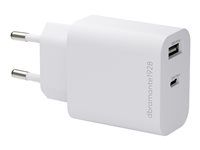 Sieťový adaptér - 18W - 30 Watt - 3 A - PD/PPS - 2 výstupné konektory (USB-C, USB) - biela - Európa