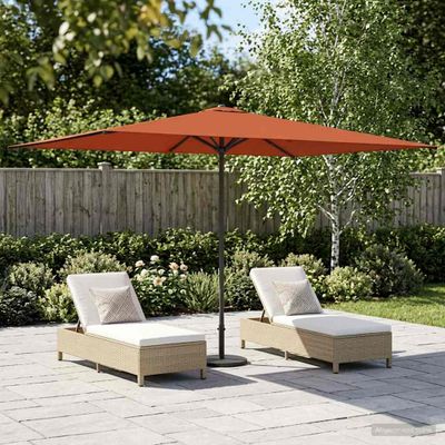 vidaXL Záhradný slnečník 200 x 300 cm Polyester Obdĺžnikový Tehlová