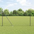 vidaXL Hexagonálny plot s stĺpom 25 x 1,5 m PVC potiahnutá oceľ Sivá