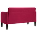 vidaXL Dvojpohovka, vínovo červená 109 cm, zamat