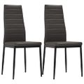 vidaXL 3-dielna jedálenská súprava sivá umelá koža