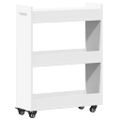 vidaXL Skrinka s kolieskami biela 60x22x79 cm kompozitné drevo