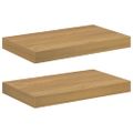 vidaXL Stenná polica Nástenná montáž 2 ks Hnedá 40 x 23,5 x 3,8 cm