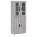 vidaXL Vysoká skrinka sivý dub sonoma 69,5x34x180 cm spracované drevo