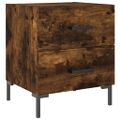 vidaXL Nočné stolíky 2 ks dymový dub 40x35x47,5 cm kompozitné drevo