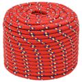 vidaXL Lodné lano červené 14 mm 25 m polypropylén