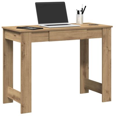 vidaXL Stôl dub artisan 100x45x75 cm kompozitné drevo