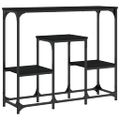 vidaXL Konzolový stolík čierny 89,5x28x76 cm kompozitné drevo