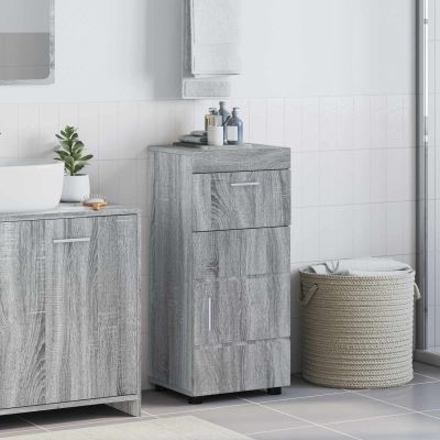 vidaXL Set kabinetov do kúpeľne TULUM Sivý Sonoma 37 x 31,5 x 82 cm