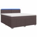 vidaXL Posteľ boxspring s matracom Tmavohnedá 140 x 200 cm Látka