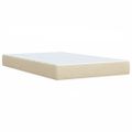 vidaXL Boxspring posteľ s matracom krémová 120x190 cm látka