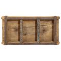 vidaXL Podnos s úložiskom Hnedá 30 x 14 x 9 cm Masívne obnovené drevo