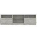 vidaXL TV stolík betónový sivý 150x33,5x45 cm spracované drevo