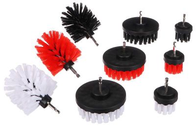 Sada kartáčov na vrtačku pre čistenie auta CAR DETAILING DRILL BRUSH 9, 9 ks SIXTOL