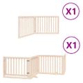 vidaXL Brána pre psa s dverami sklad. 6 panelov 480 cm topoľové drevo