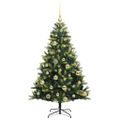 vidaXL Umelý vianočný stromček s kĺbmi 150 LED Zelená 120 cm PVC a PE