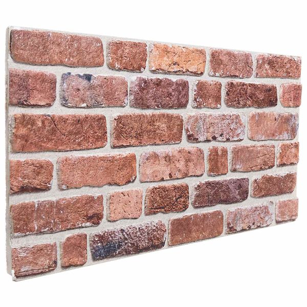 vidaXL Nástenné panely 10 pcs Červená 100 x 50 cm EPS pena