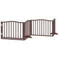 vidaXL Brána pre psa dvere sklad. 4 panely 320 cm topoľové drevo